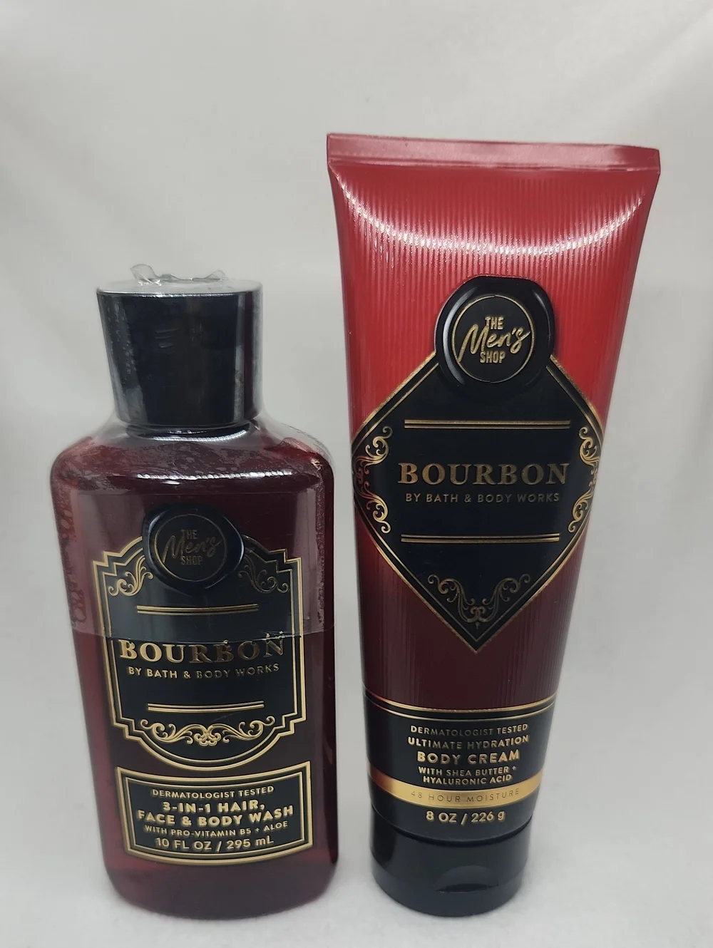 Bath & Body Works Bourbon Men's Body Wash & Body Cream NEW 2 Piece Set